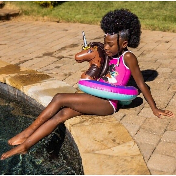 22" Unicorn Pool Float, Split Ring, Swimming Durable PVC Inflatable- NEW - Picture 8 of 9